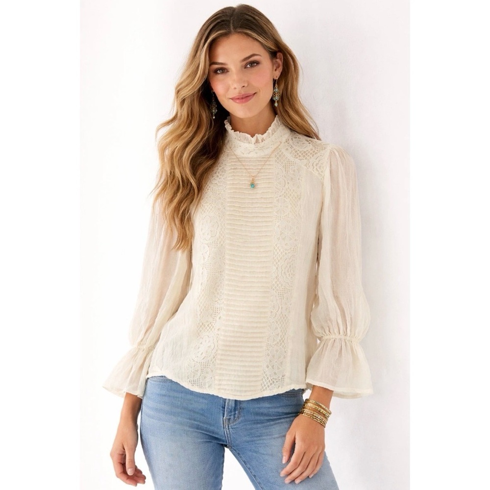 Sundance Once Upon a Dream Rayna Sheer Lace Top